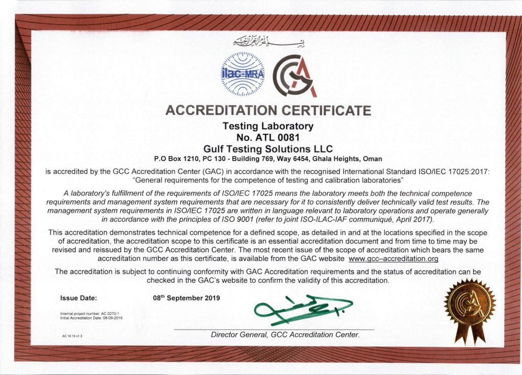 ATL 0081- GCC Accreditation Certificate - GTS